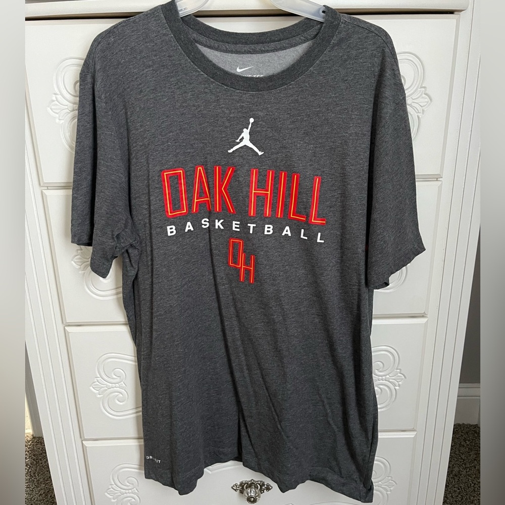 Oak Hill Academy Jordan Brand Nike Gray Large Shirt